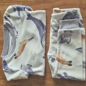 Carters Nautical Soft Cream and Grey PJS